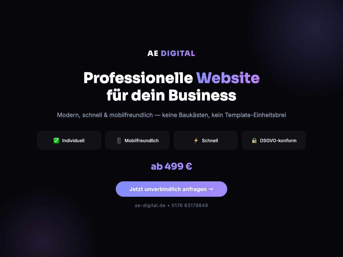 AE Digital Anzeigenmotiv